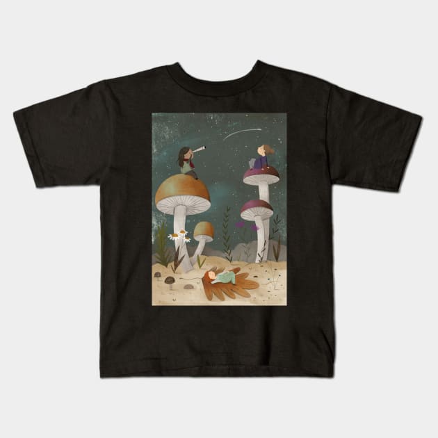 Starry sky Kids T-Shirt by judithloske